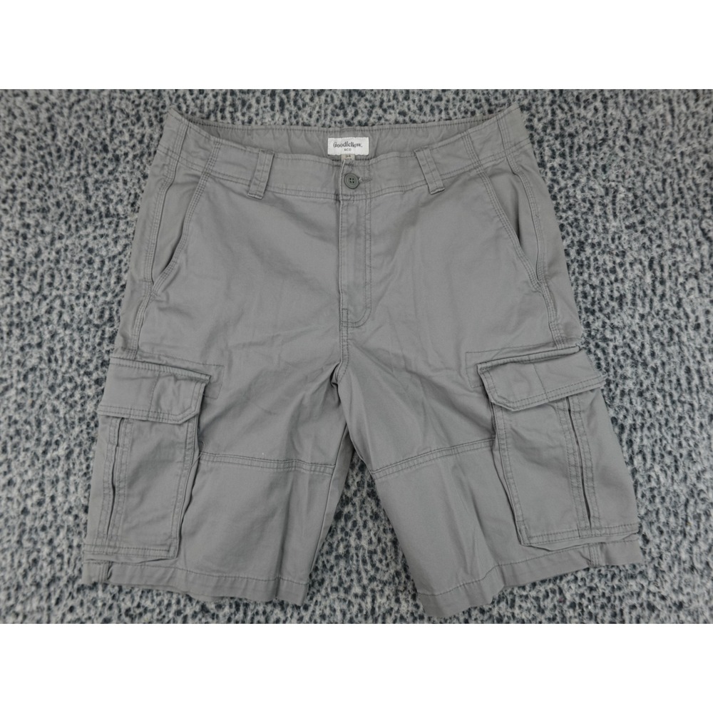 Goodfellow & Co Cargo Shorts Mens 34 Gray Excellent Utility Hiking Summer Pocket